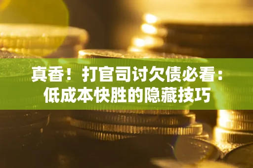 济南真香！打官司讨欠债必看：低成本快胜的隐藏技巧